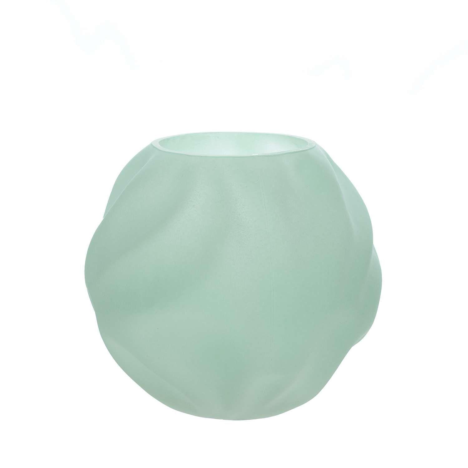 Pecera de vidrio verde menta 18 Cm-0