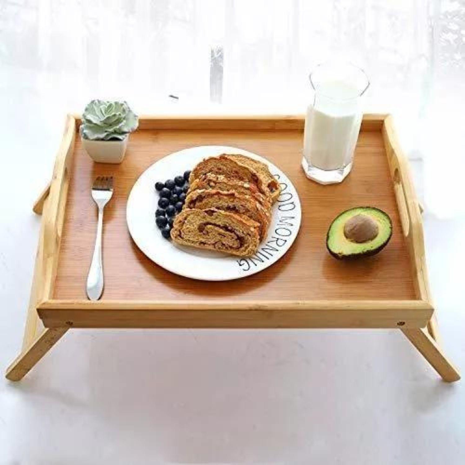 Bandeja para cama de bambú 50x30x22 cm-3