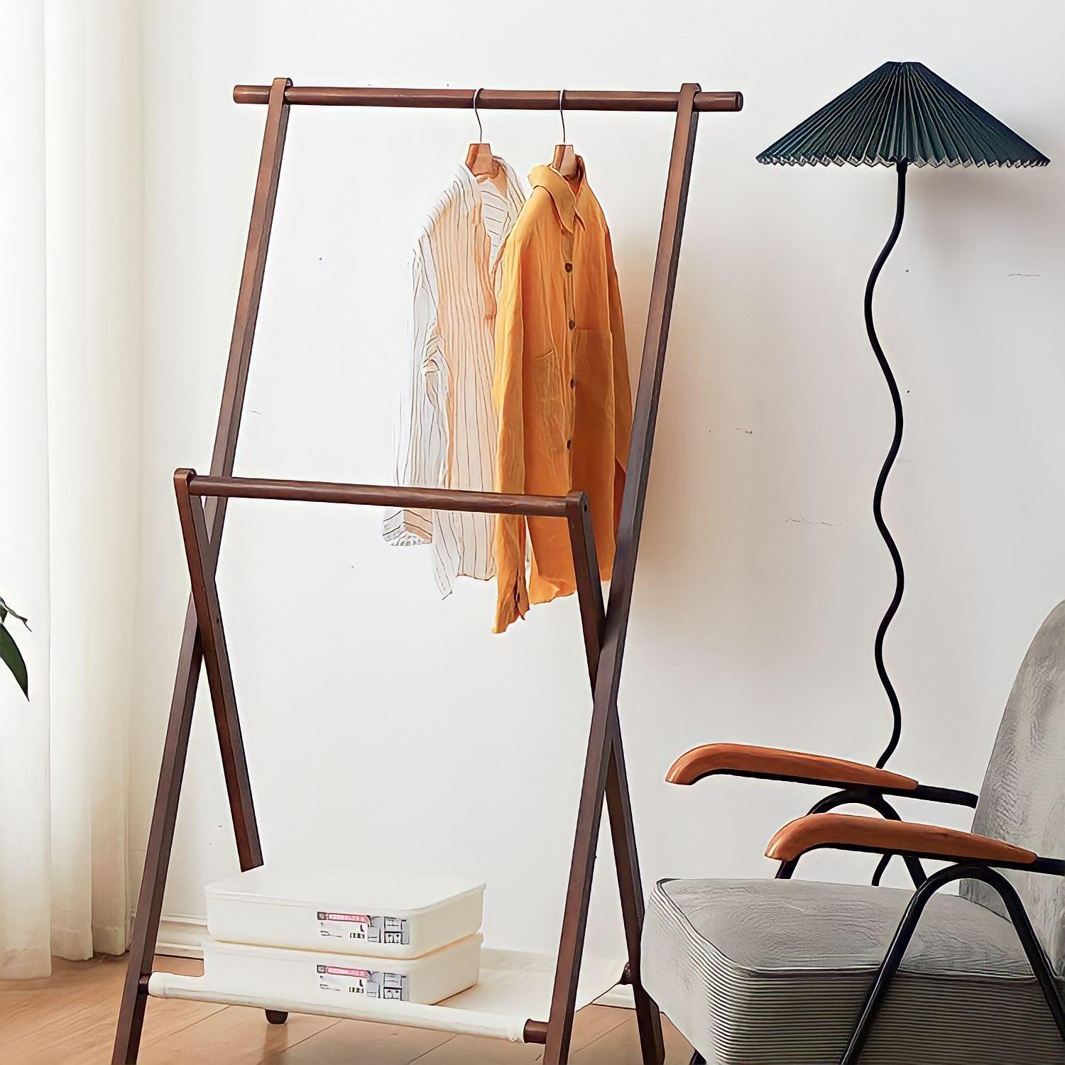 Perchero de madera plegable-1