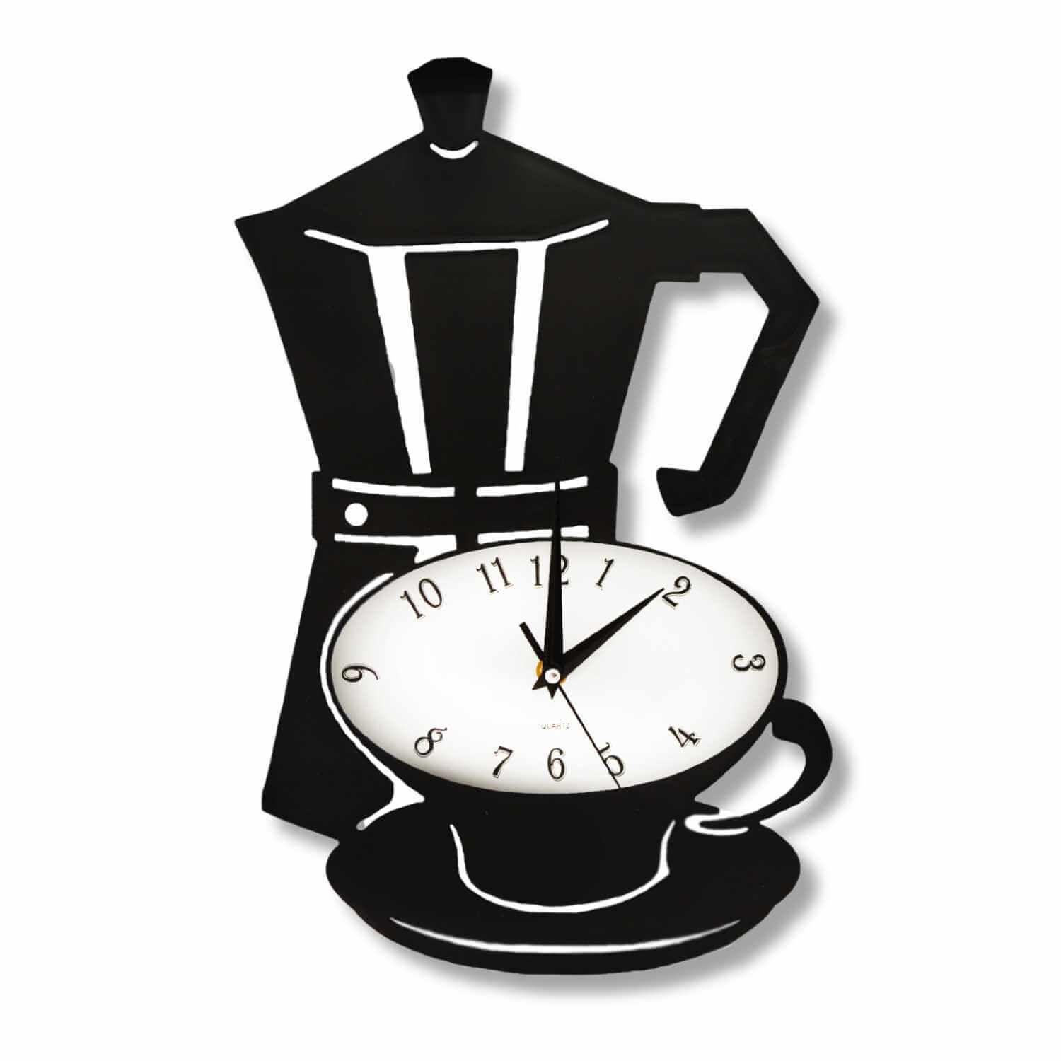 Reloj cocina mural cafetera 40x25 cm-0