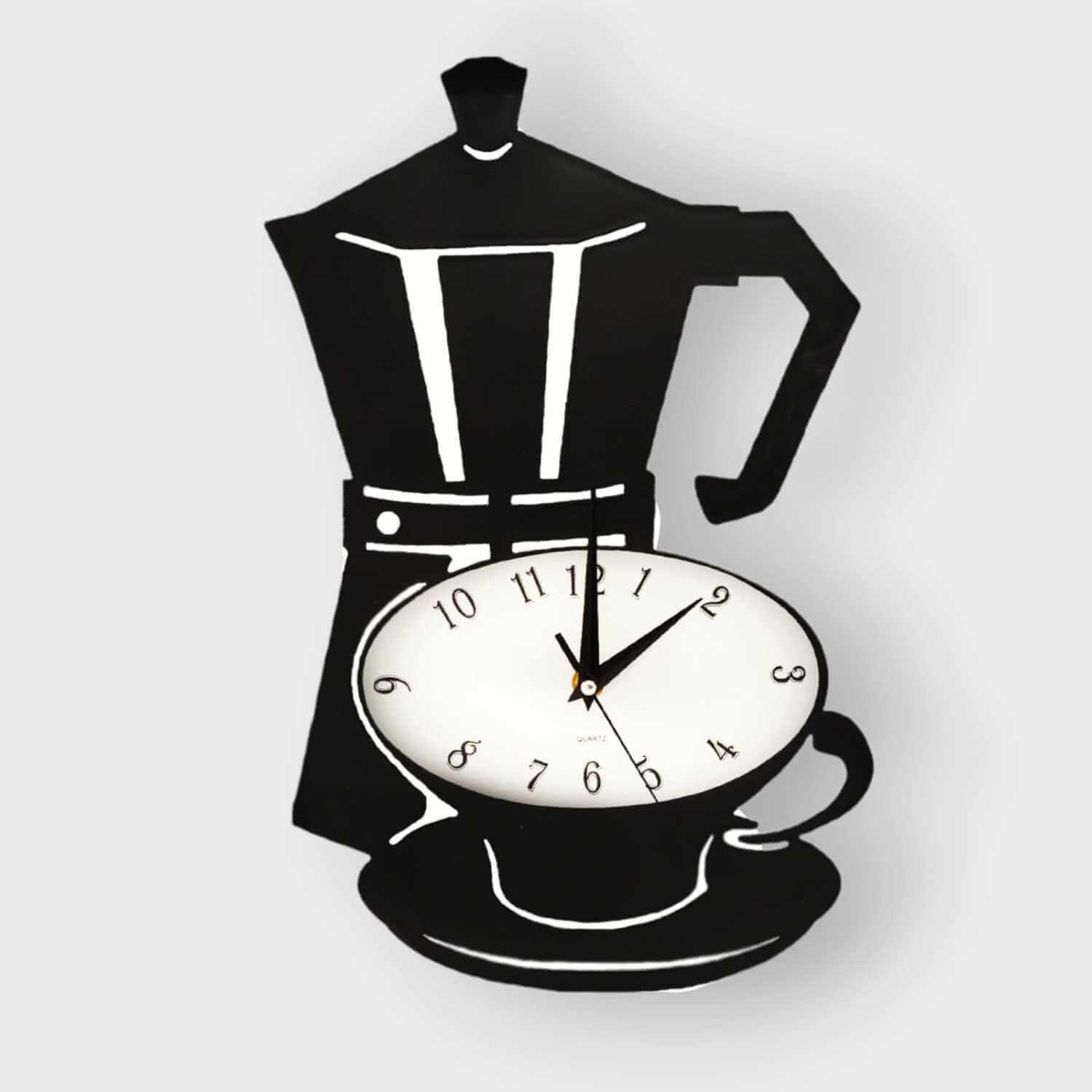 Reloj cocina mural cafetera 40x25 cm-1