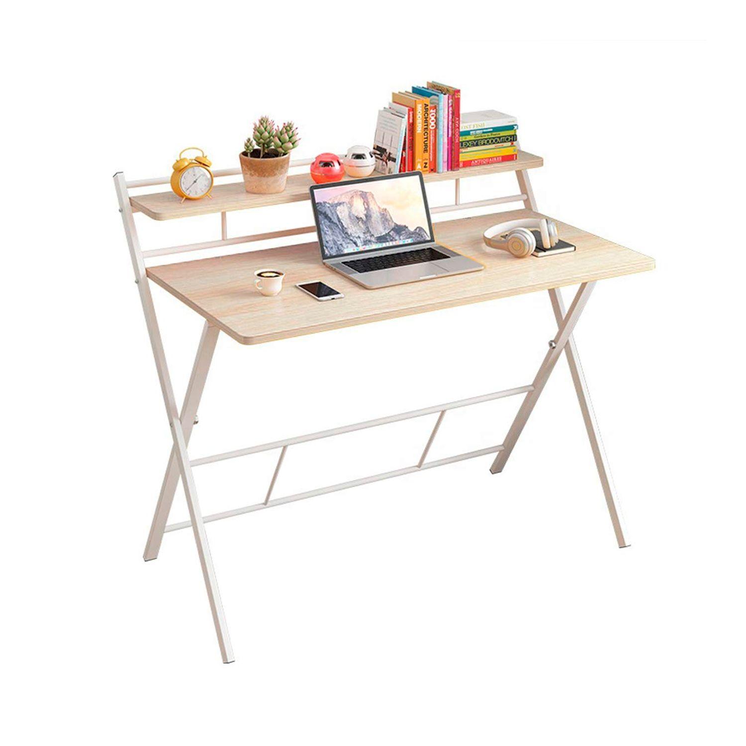 Escritorio plegable blanco 100x50 cm-0