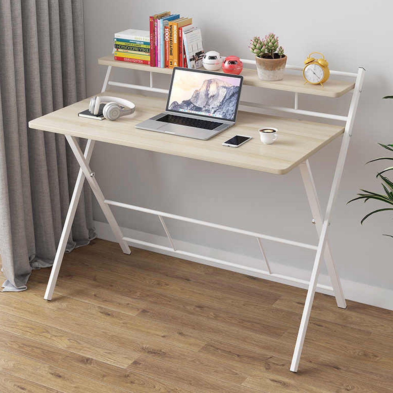 Escritorio plegable blanco 100x50 cm-3