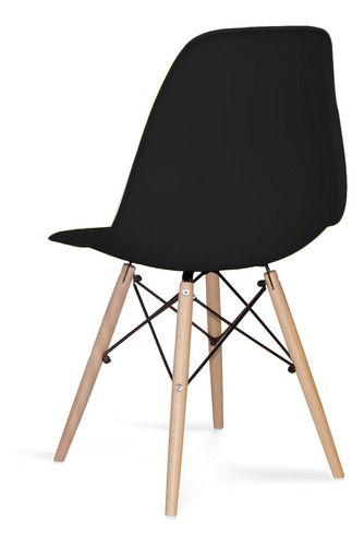 Silla de comedor estilo eames negra-5