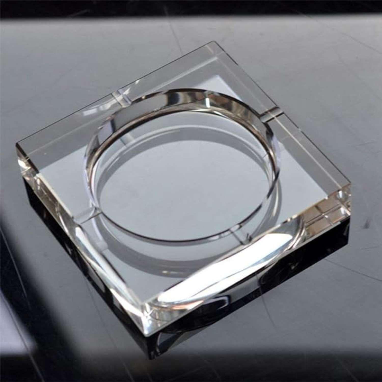 Cenicero de vidrio cuadrado 12,5x2,5 cm-1