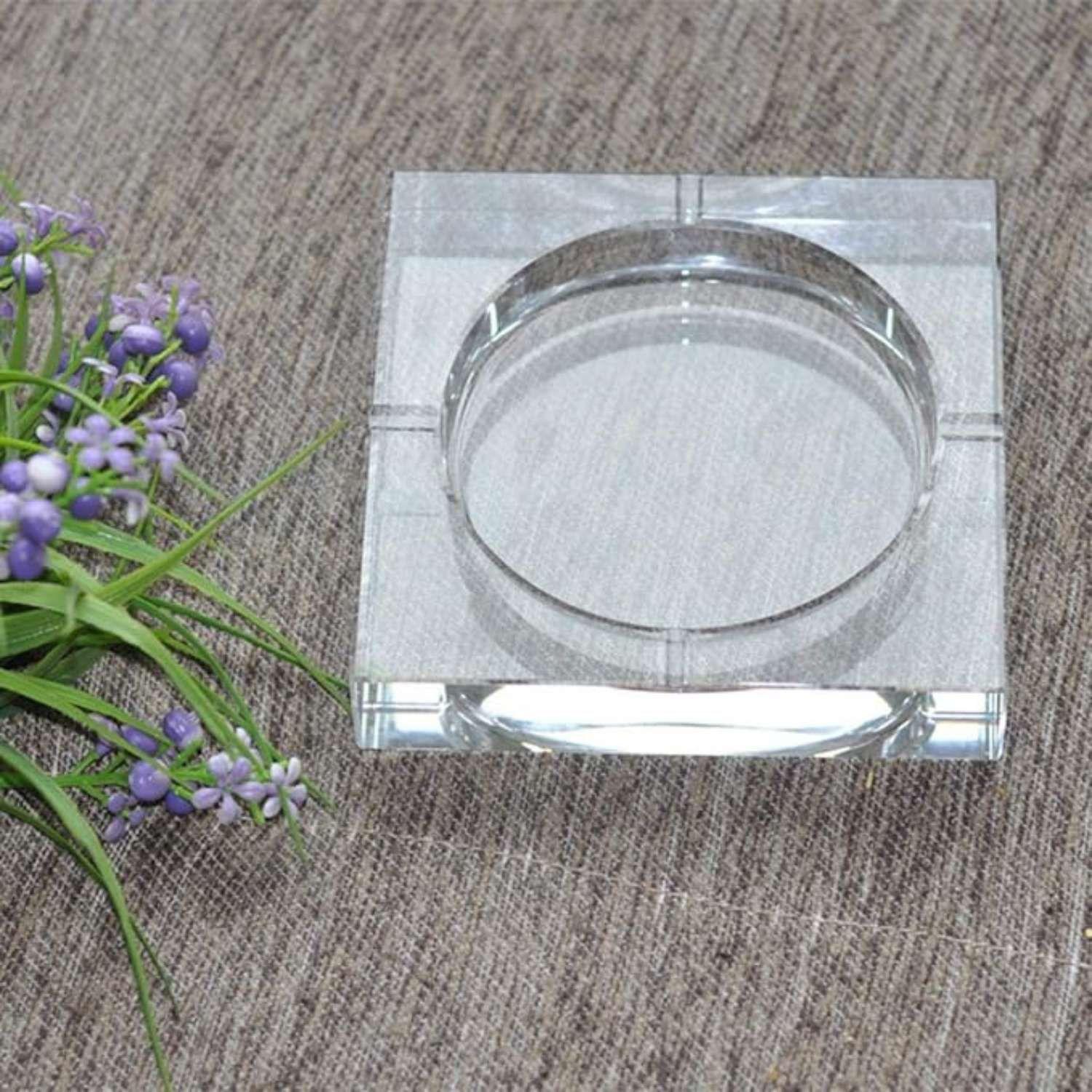 Cenicero de vidrio cuadrado 12,5x2,5 cm-2