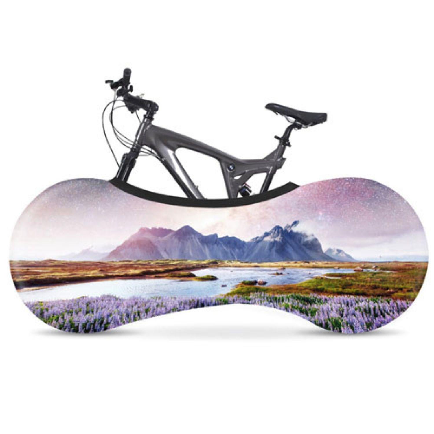 Funda para bicicleta elasticada diseño montañas-1