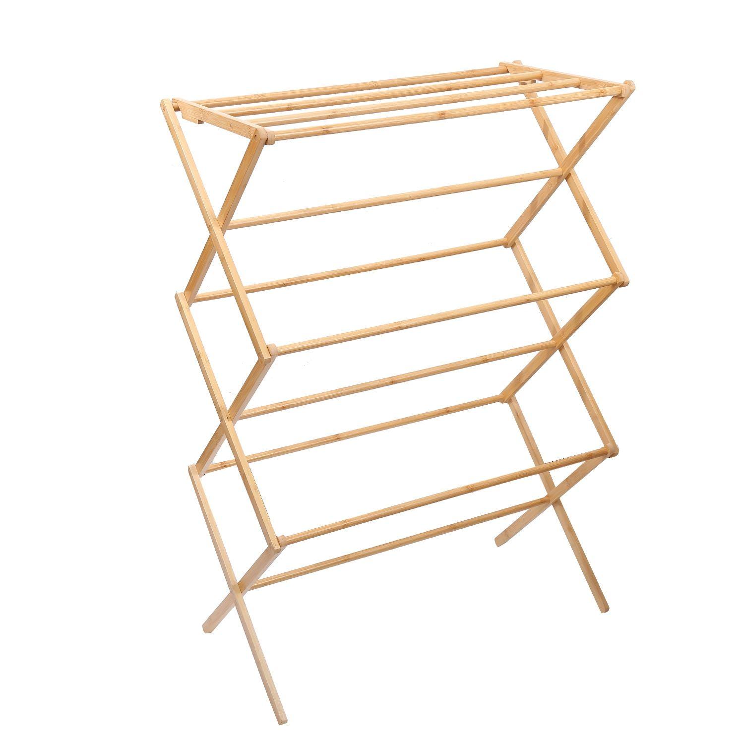 Tendedero Plegable Bambú 105 cm-0