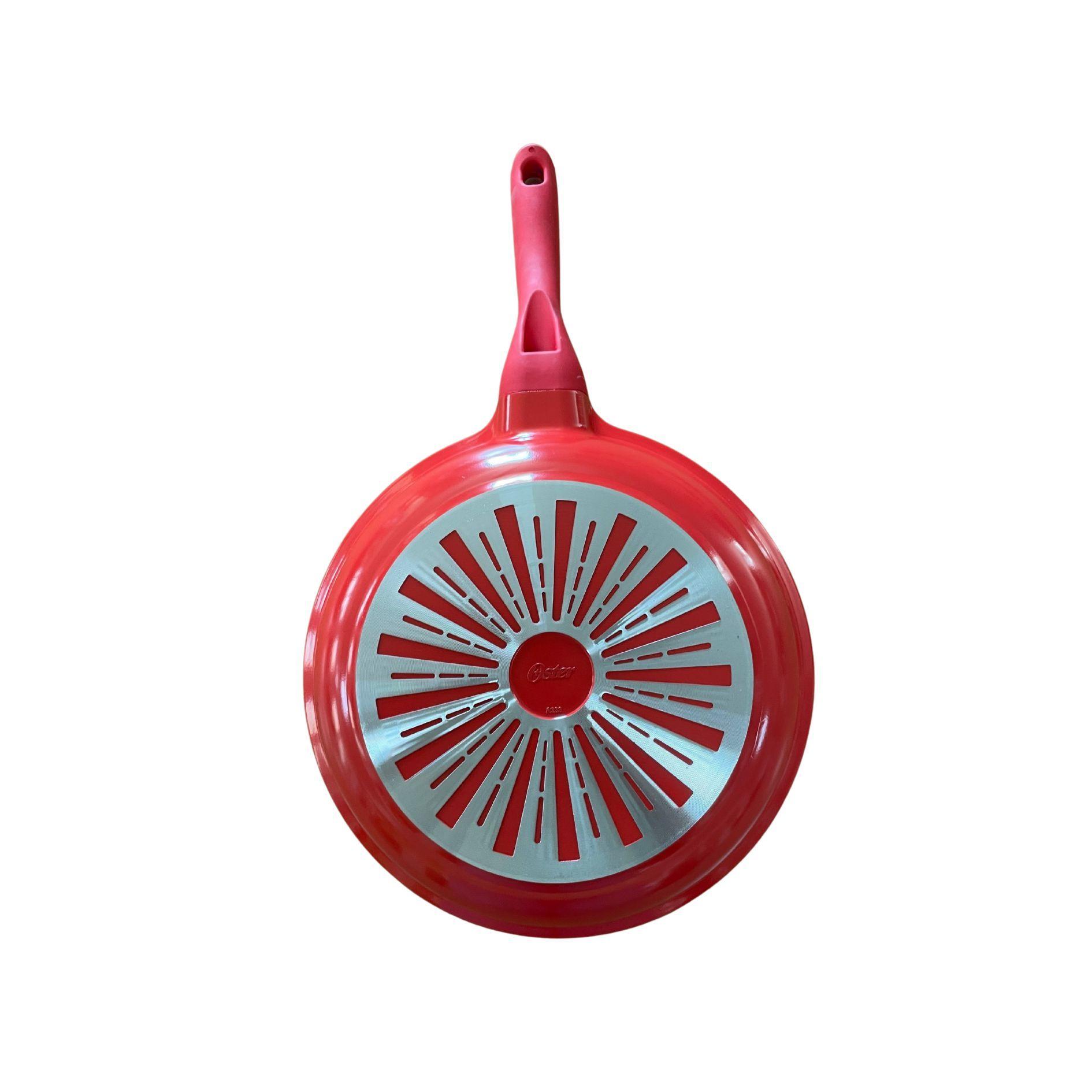 Sartén antiadherente cerámica 28 cm rojo Oster-4