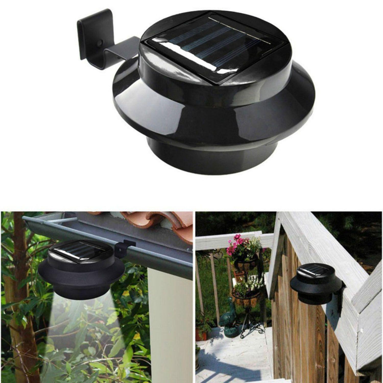 Foco led redondo con panel solar 3.7v negro-4