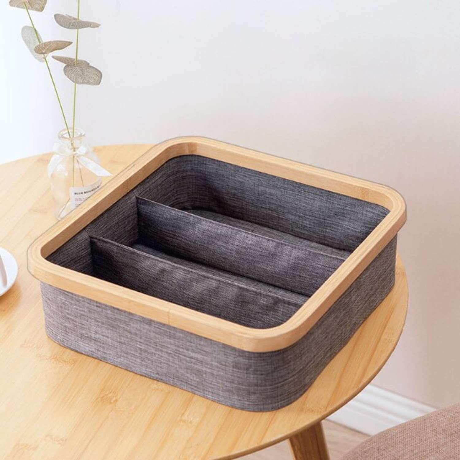 Organizador de clóset de 3 divisiones de tela-3