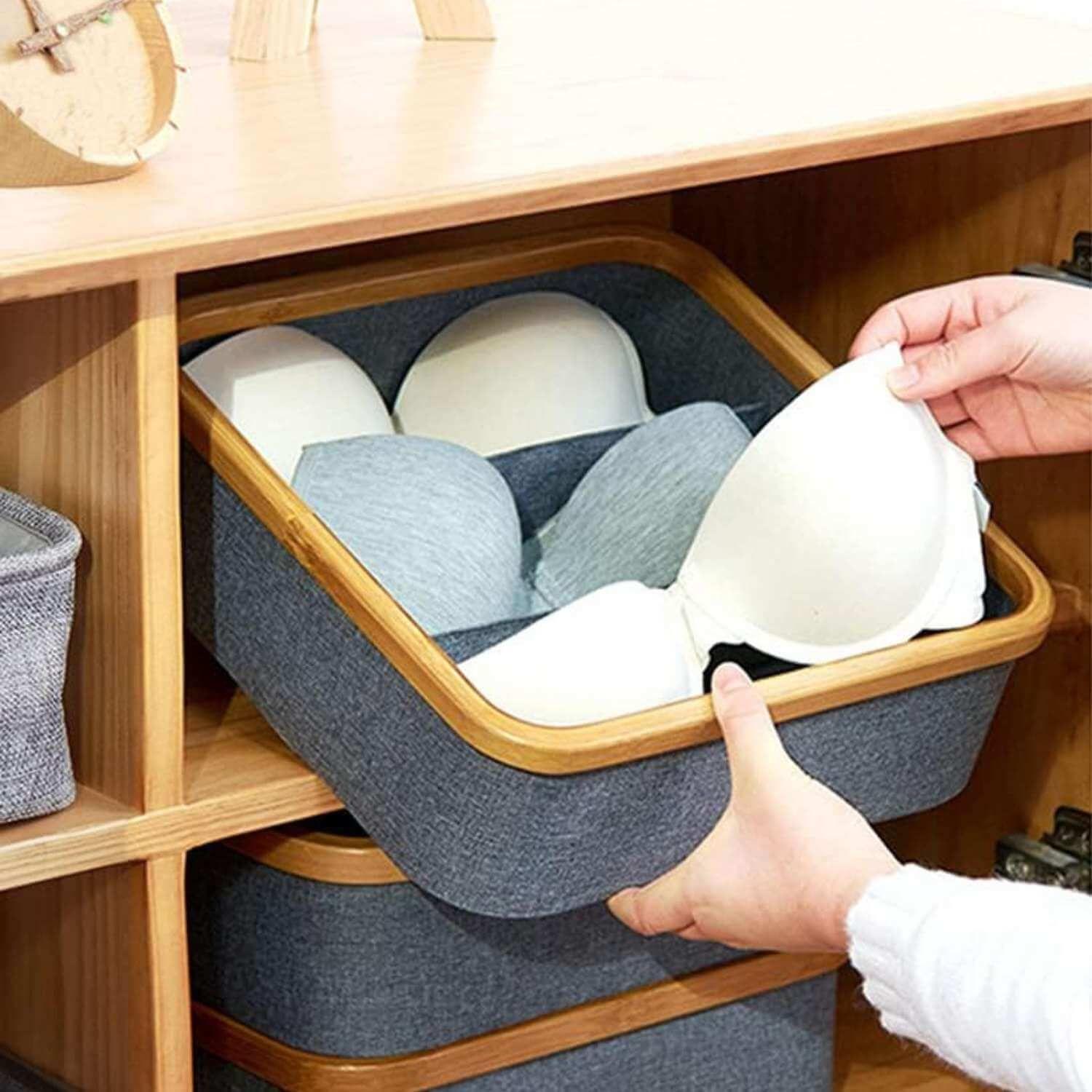 Organizador de clóset de 3 divisiones de tela-6