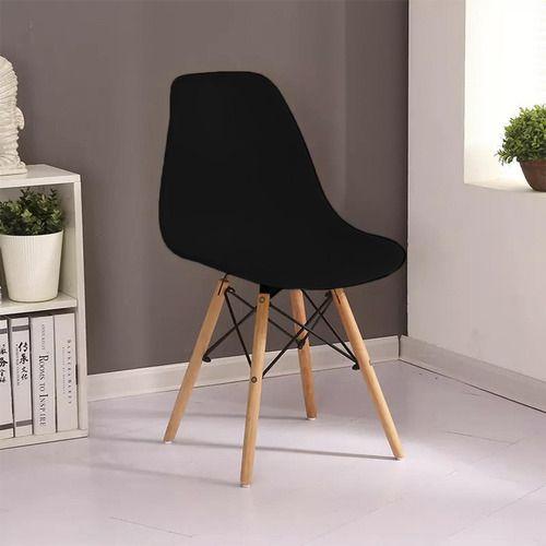 Silla de comedor estilo eames negra-3