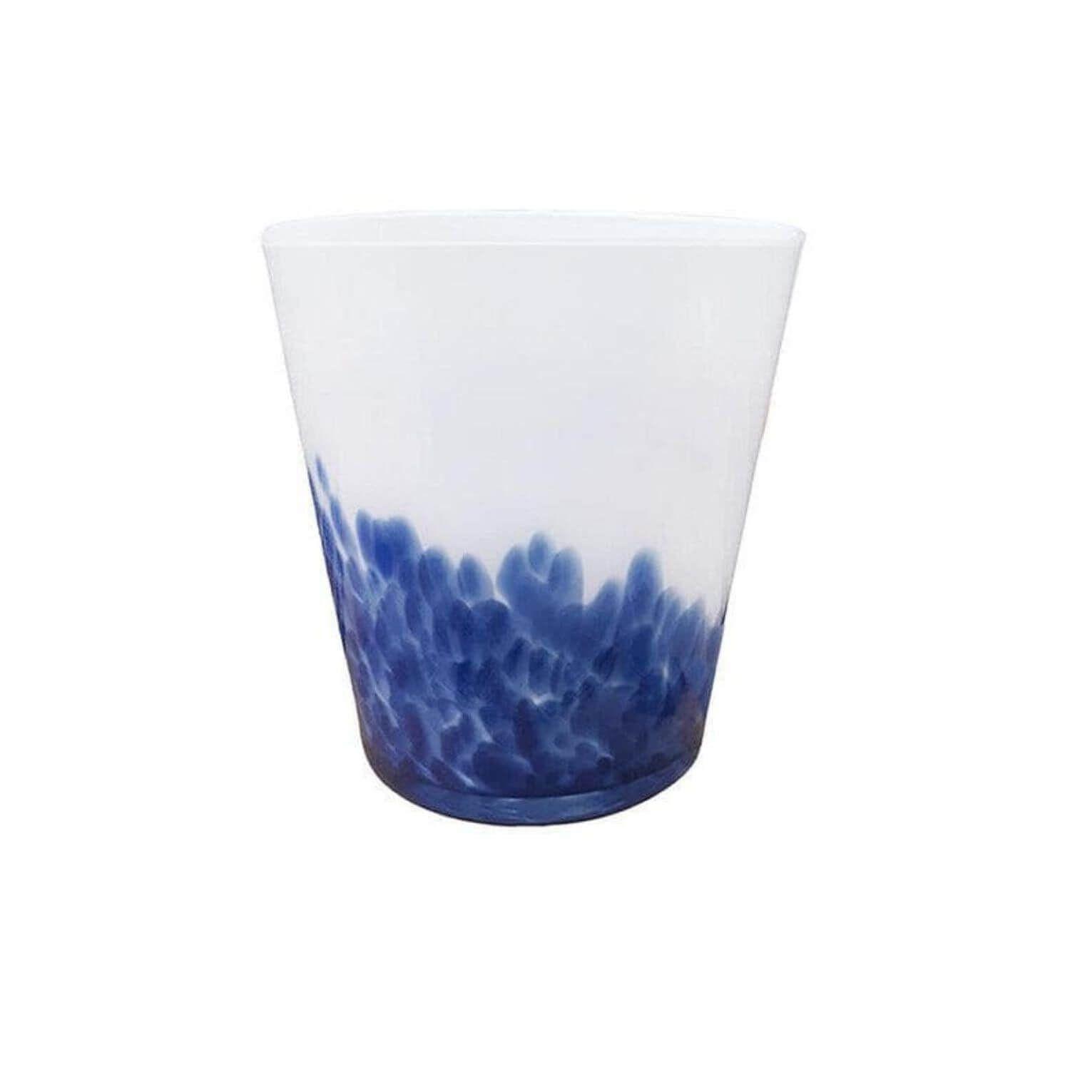 Florero de vidrio fabricado en polonia 16 cm cobalto-1