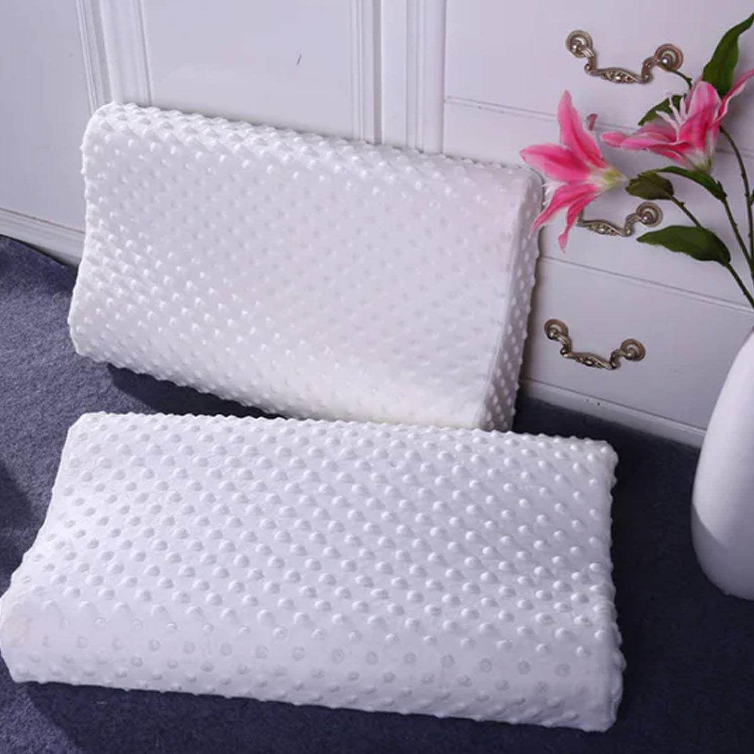 Set 2 almohada viscoelástica cervical con memoria-3