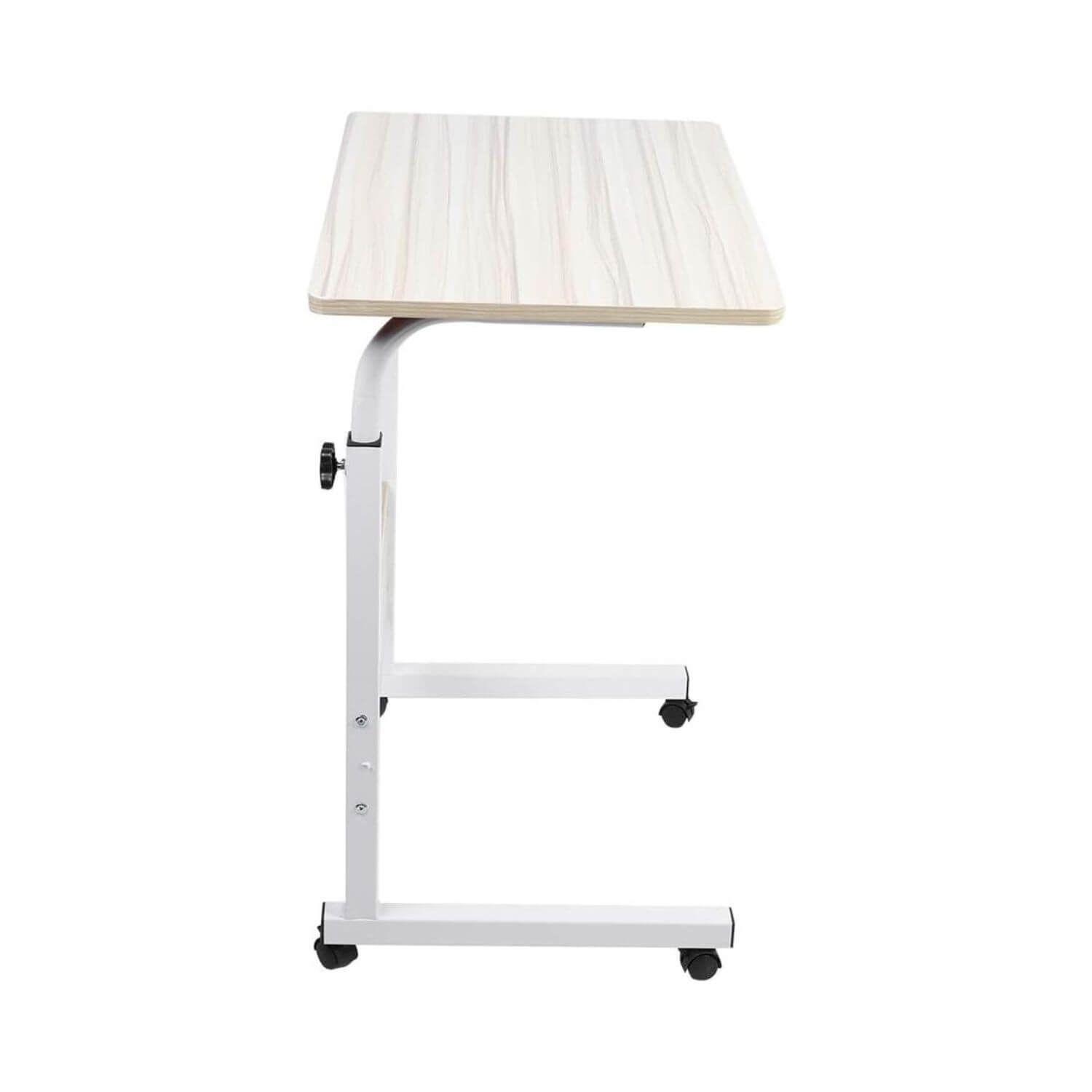 Mesa escritorio de madera con ruedas-1
