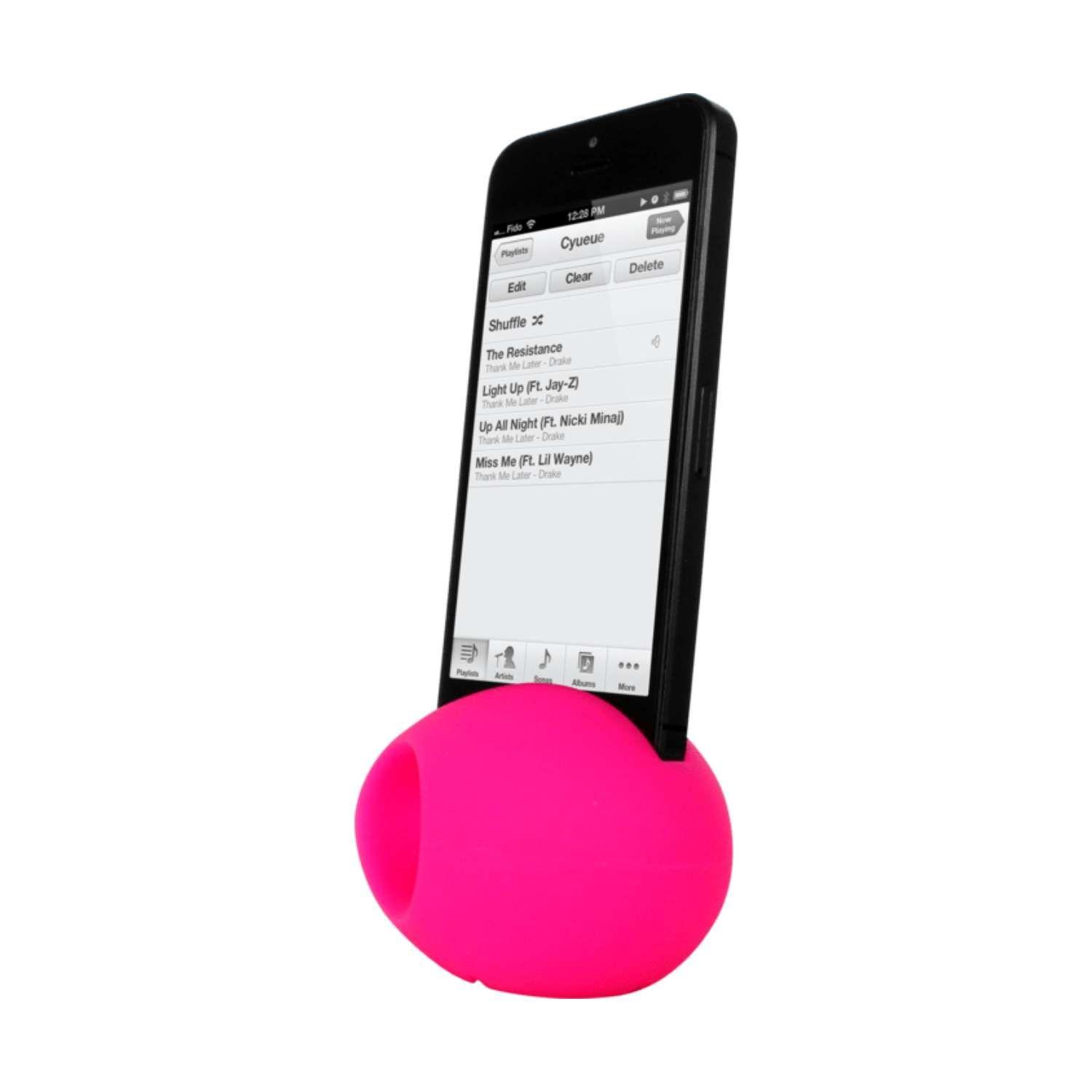 Altavoz parlante silicona rosado-2
