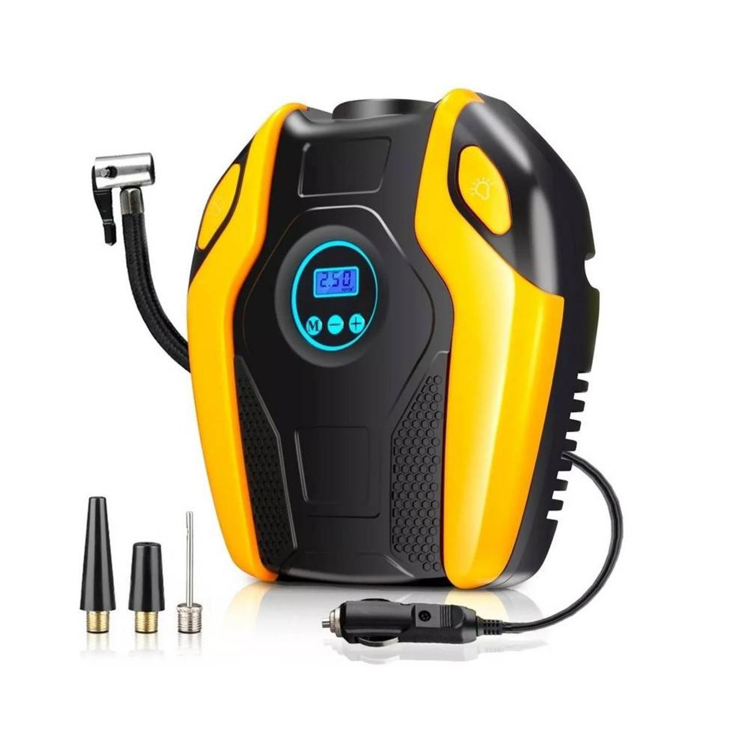 Compresor de aire digital con luz de emergencia-2