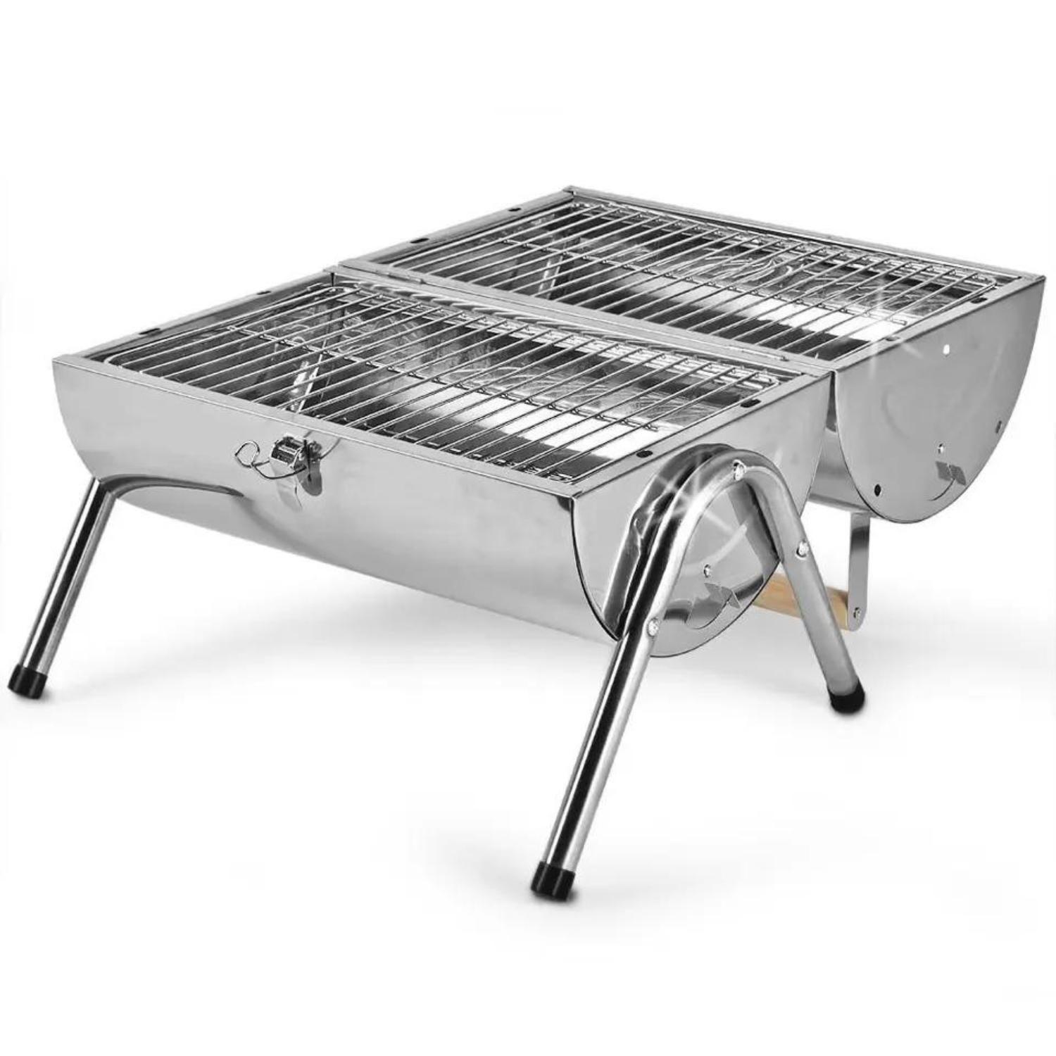 Parrilla portatil cromada-2
