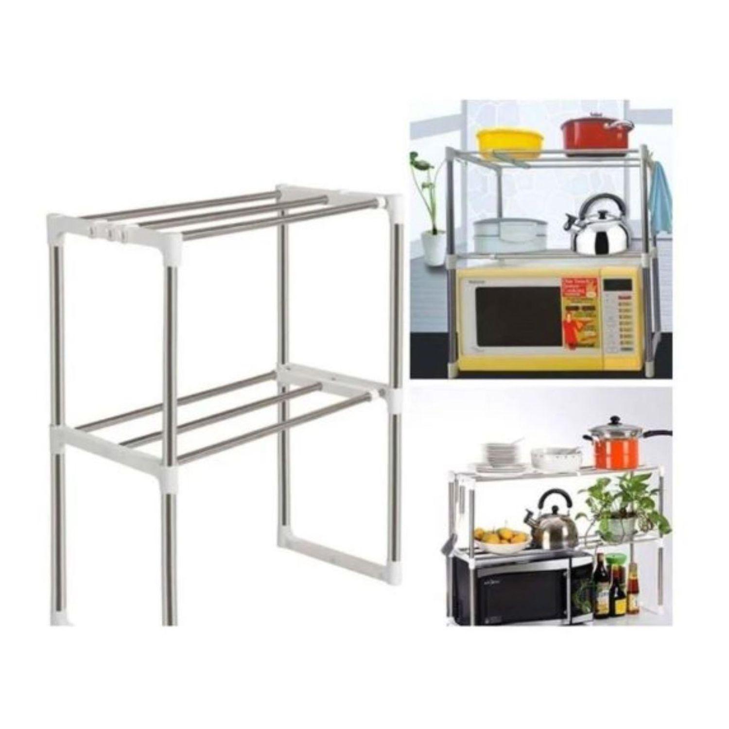 Estante organizador metal para microondas-1