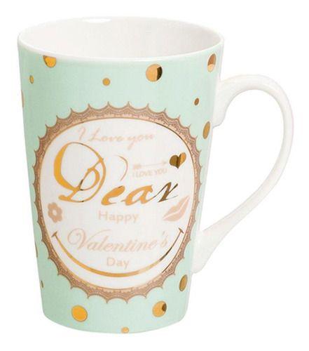 Tazón mug de cerámica verde love 400 ml-4