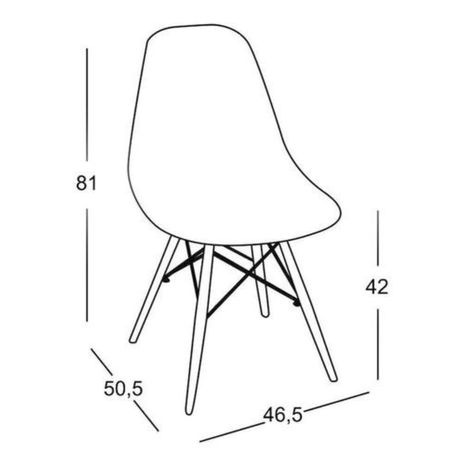 Silla de comedor estilo eames blanca-3