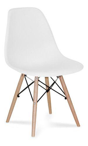 Silla de comedor estilo eames blanca-4