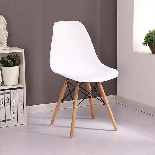 Silla de comedor estilo eames blanca-7