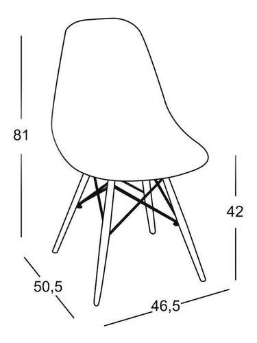 Silla de comedor estilo eames blanca-8