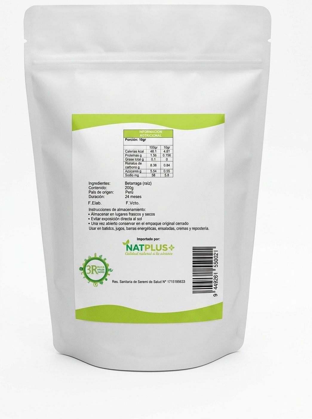 Betarraga en polvo 200g NATPLUS-1