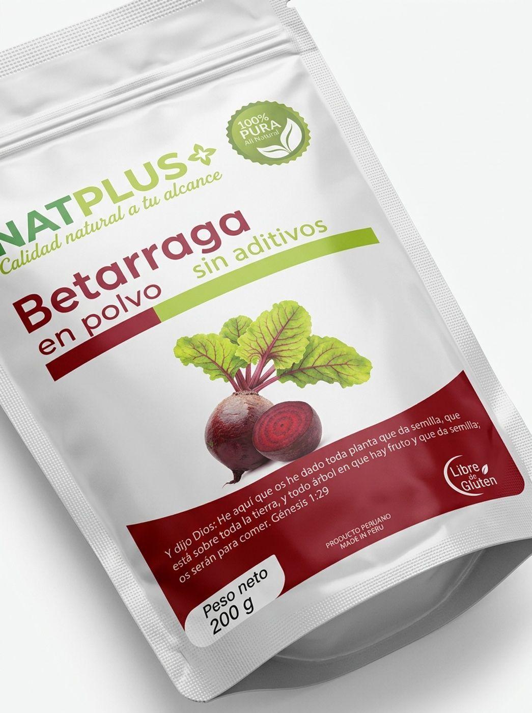 Betarraga en polvo 200g NATPLUS-2