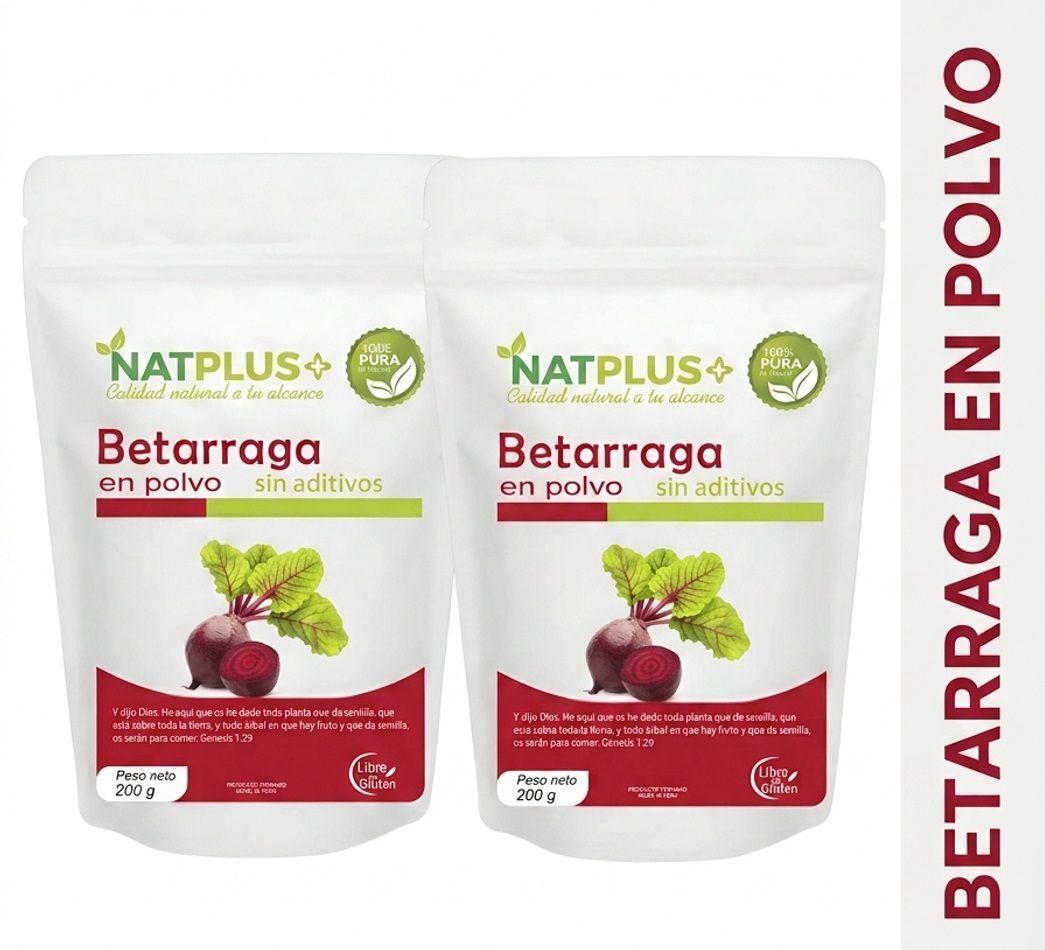 2 unidades Betarraga en polvo de 200g NATPLUS-0