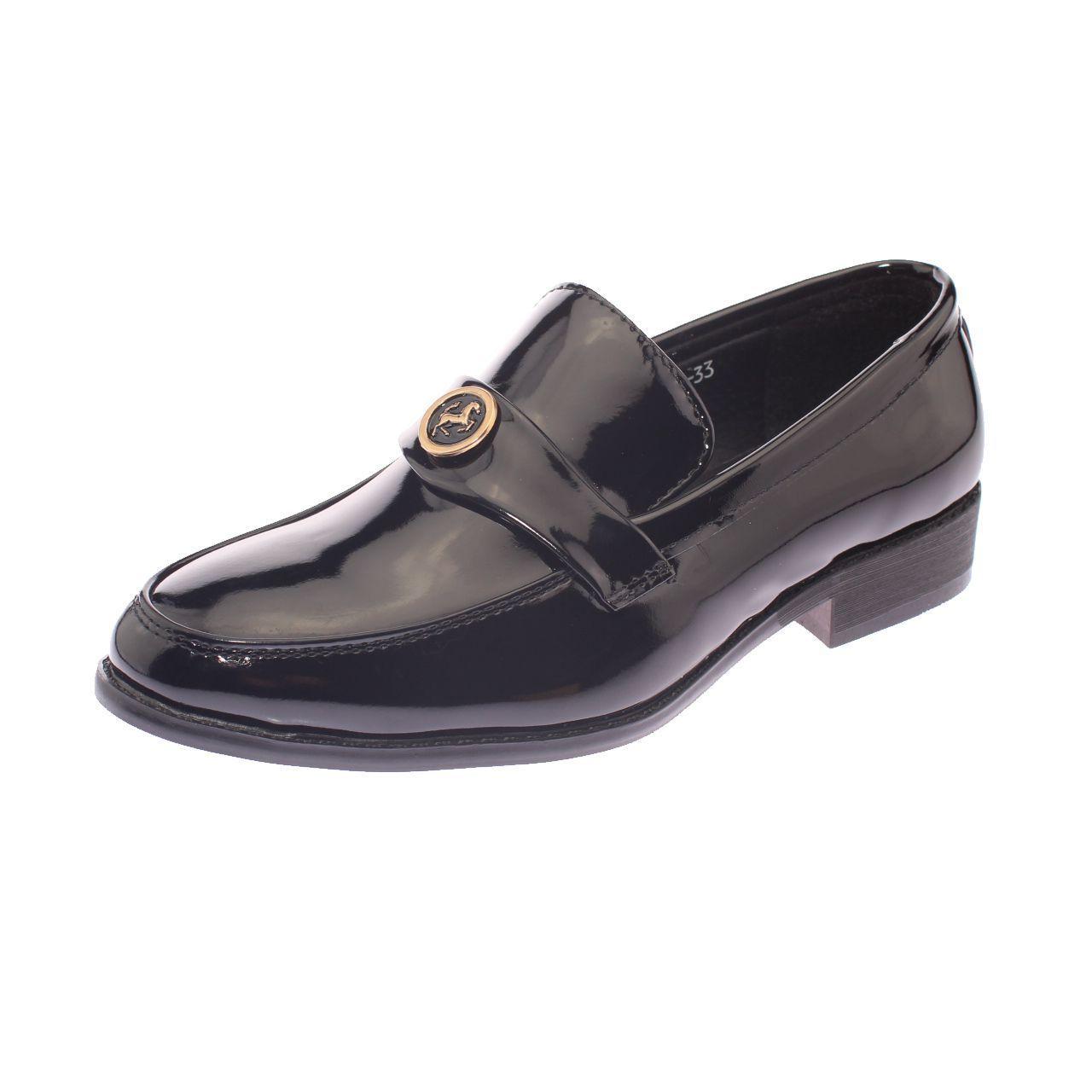 Zapato formal Negro Vía Franca Niño-0