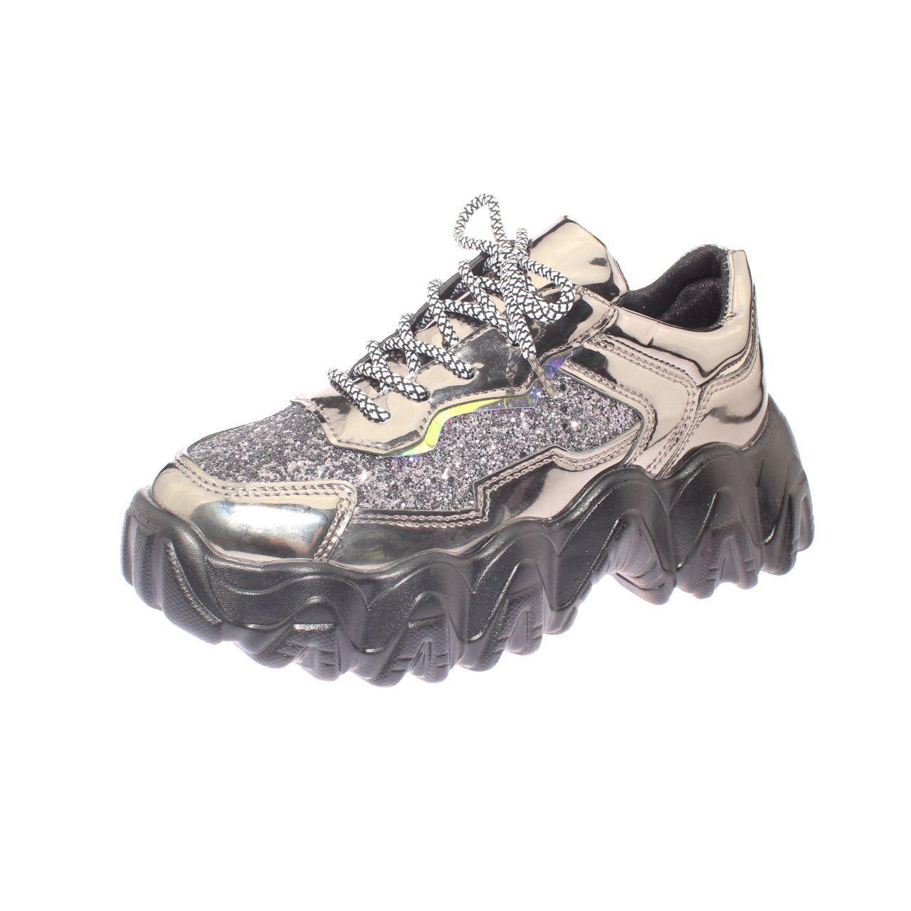 Zapatilla Party Gris Plata Vía Franca Mujer-0