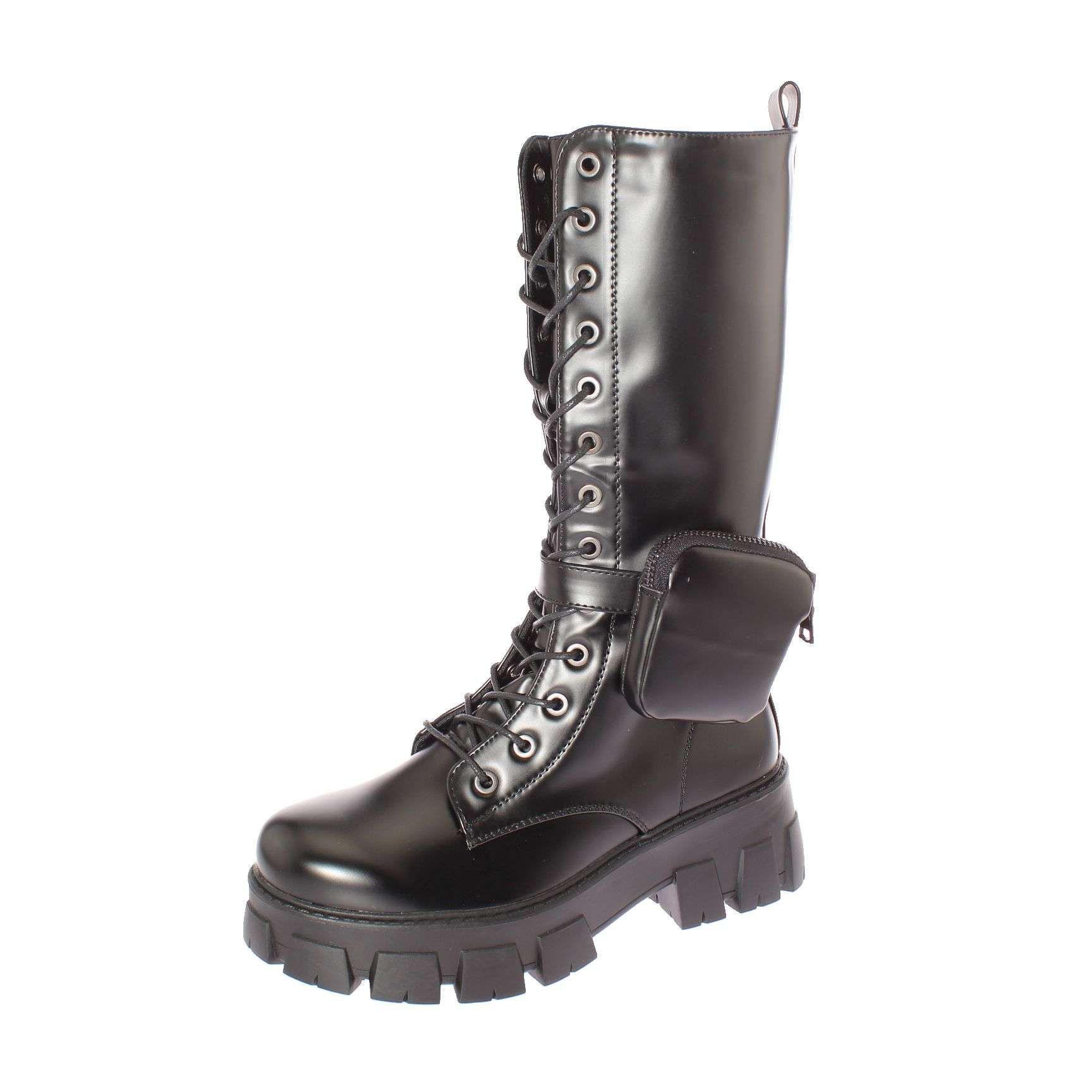 Bota Cordon Negro Vía Franca Mujer-0
