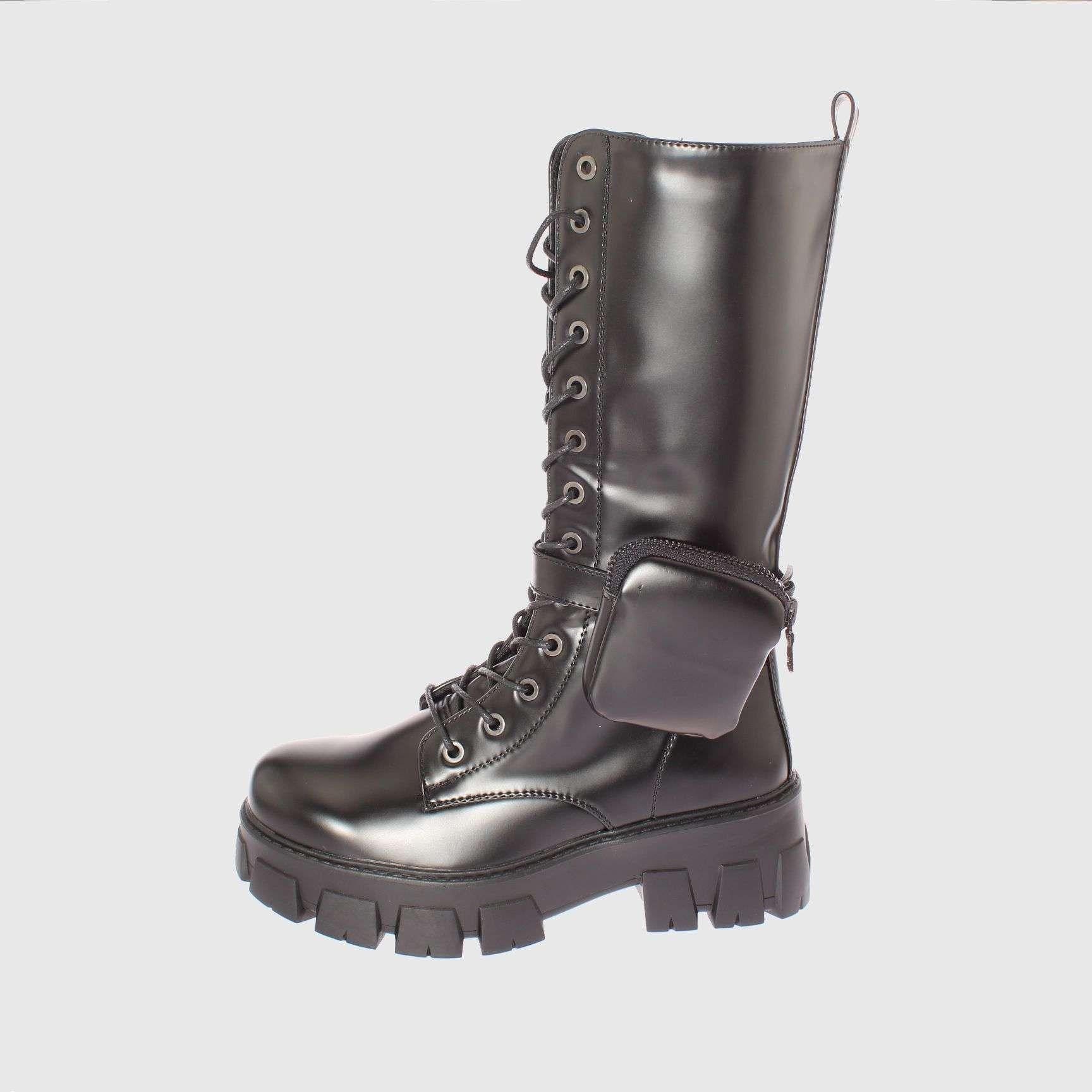 Bota Cordon Negro Vía Franca Mujer-1