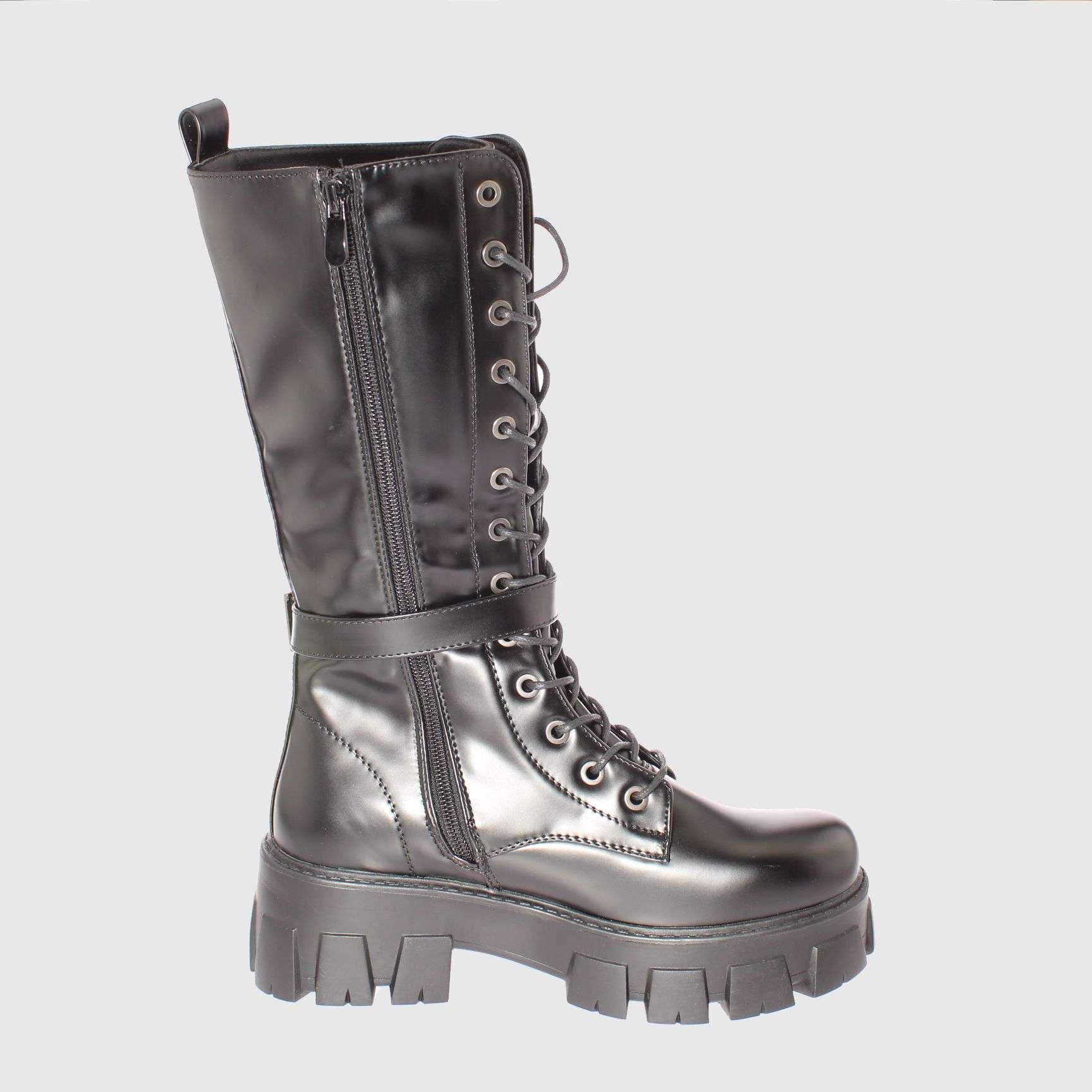 Bota Cordon Negro Vía Franca Mujer-2