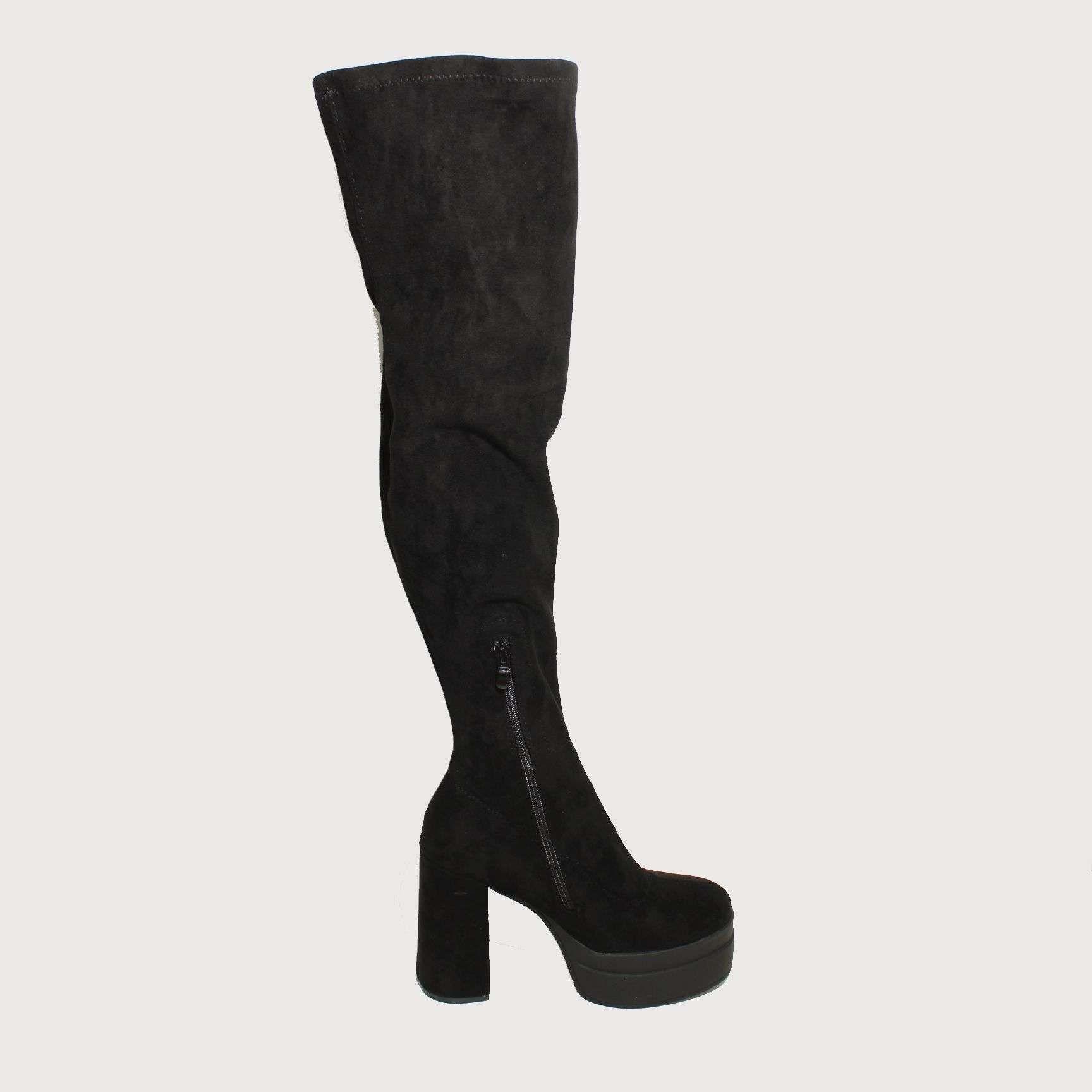 Bota Terraplen Negro Vía Franca Mujer Art: 5PG24021BLACK-2