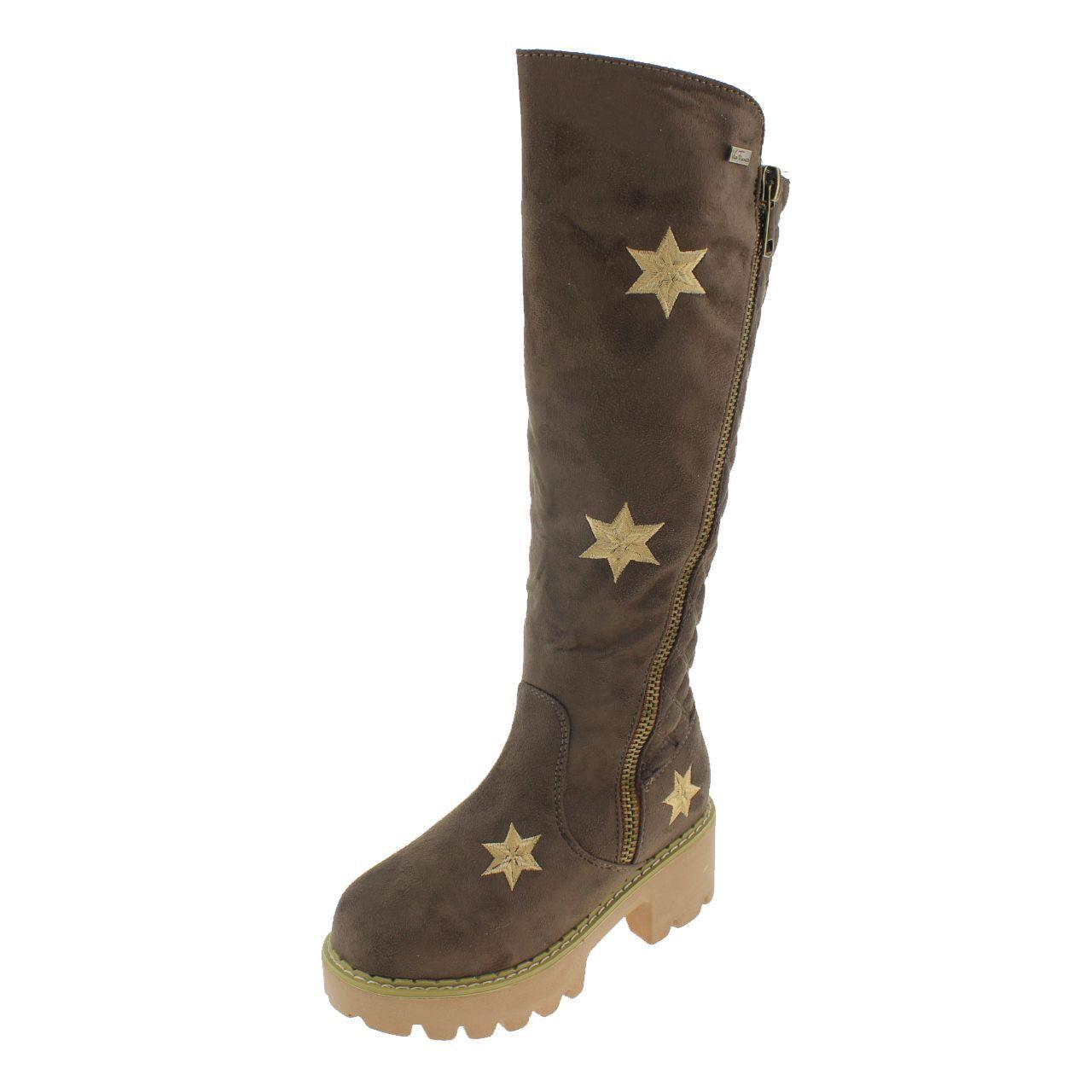 Bota Bordada Para Niña Color Gris oscuro-0