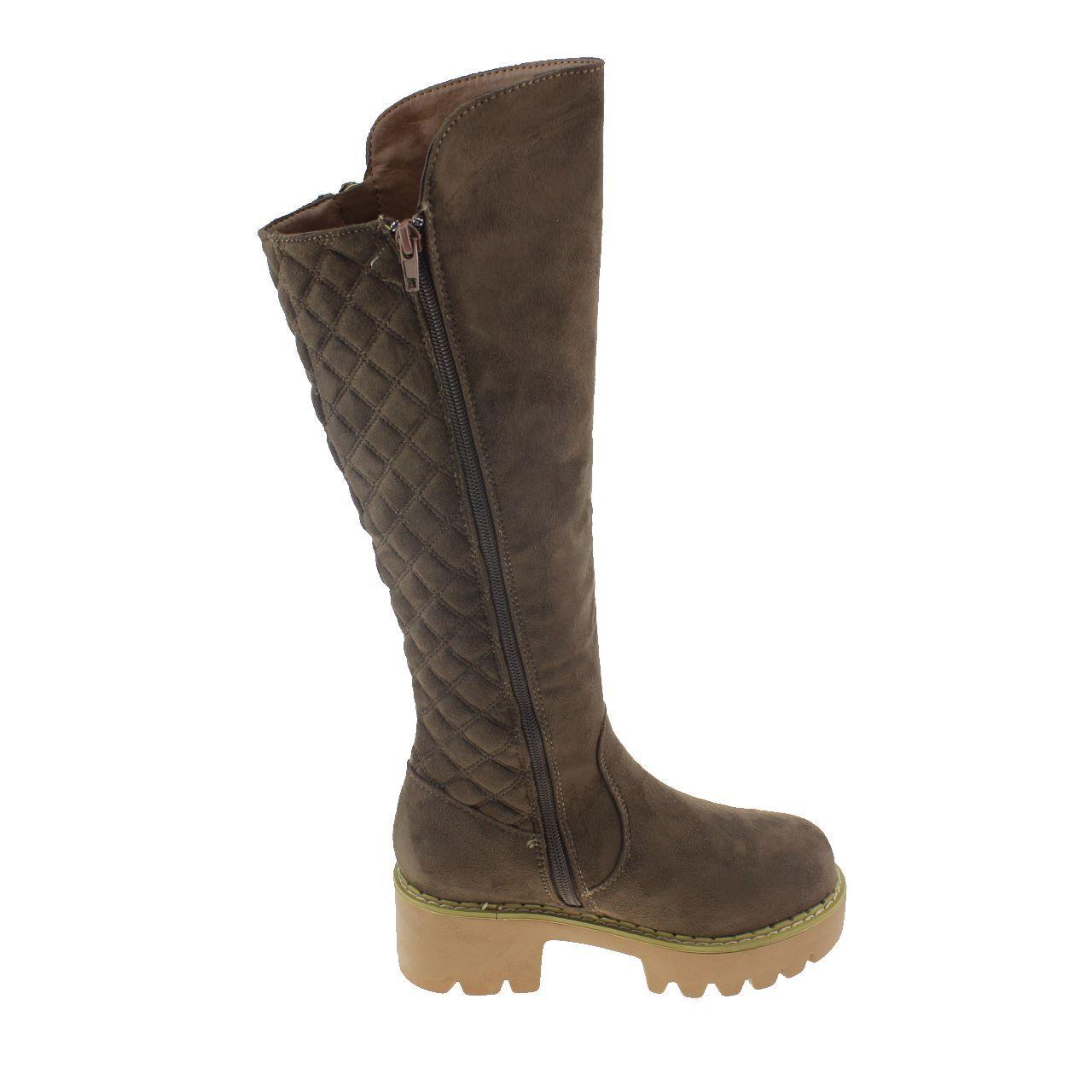 Bota Bordada Para Niña Color Gris oscuro-1