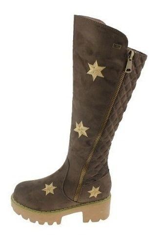 Bota Bordada Para Niña Color Gris oscuro-6