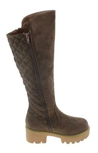 Bota Bordada Para Niña Color Gris oscuro-8
