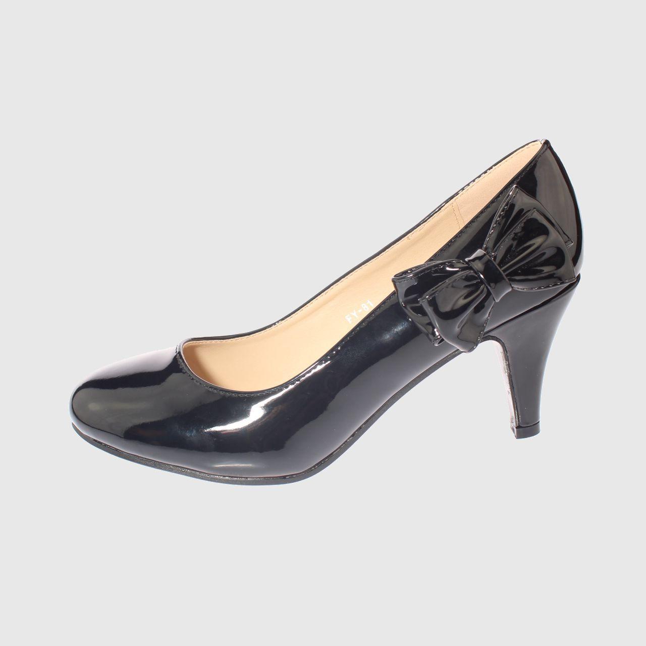 Zapato taco Negro Vía Franca Mujer-1