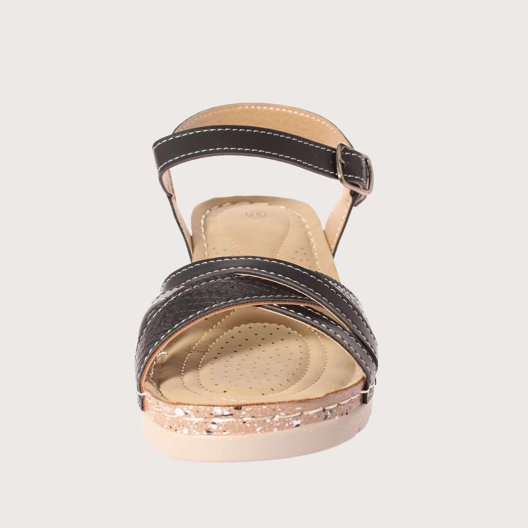 Sandalia Confy Negro Vía Franca Mujer Art: 52108B0598BLACK-2