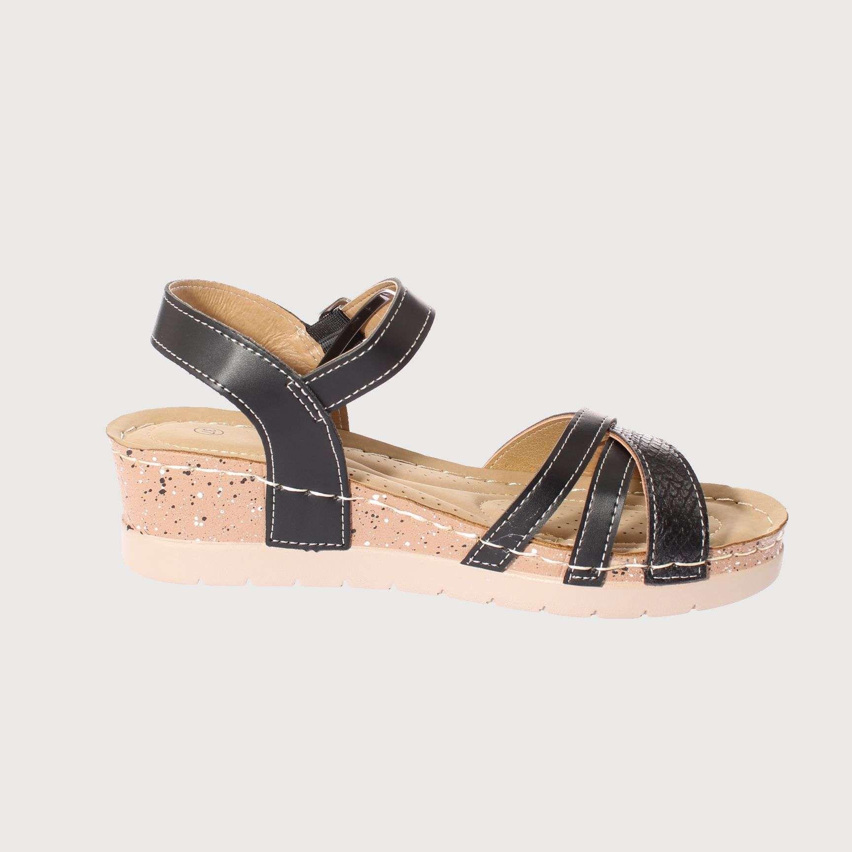 Sandalia Confy Negro Vía Franca Mujer Art: 52108B0598BLACK-3