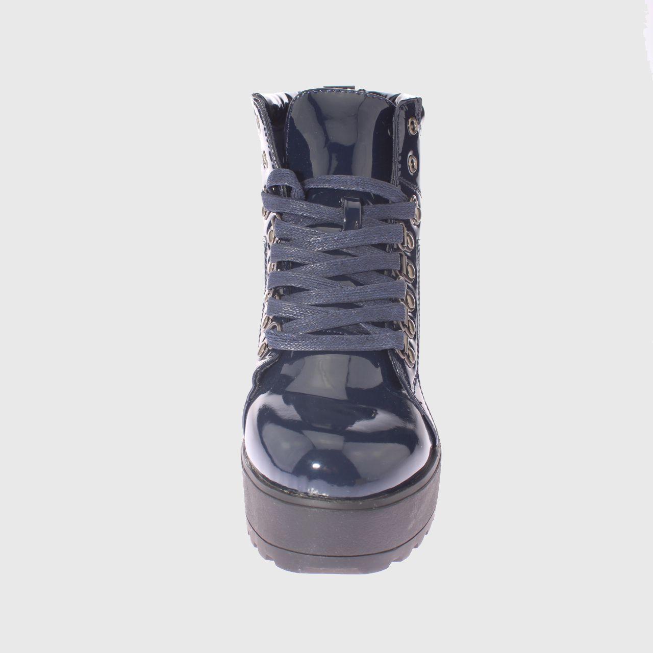 Botin Charol Dark Blue Vía Franca Mujer-2