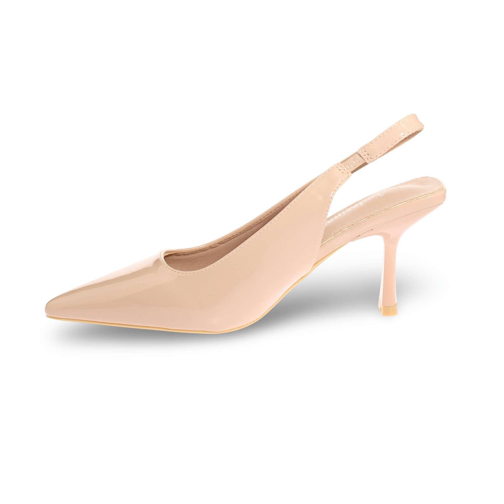 Zapato Taco Beige Vía Franca Mujer Art: 5SL027NUDER-3