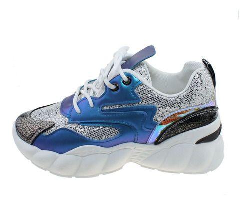 Zapatilla Azul Vía Franca Mujer-5