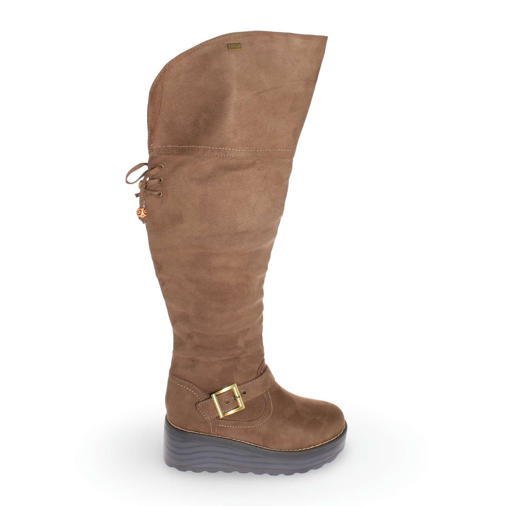 Bota Terraplen Gris Vía Franca Mujer Art: 5JO803M3TAUPE-1