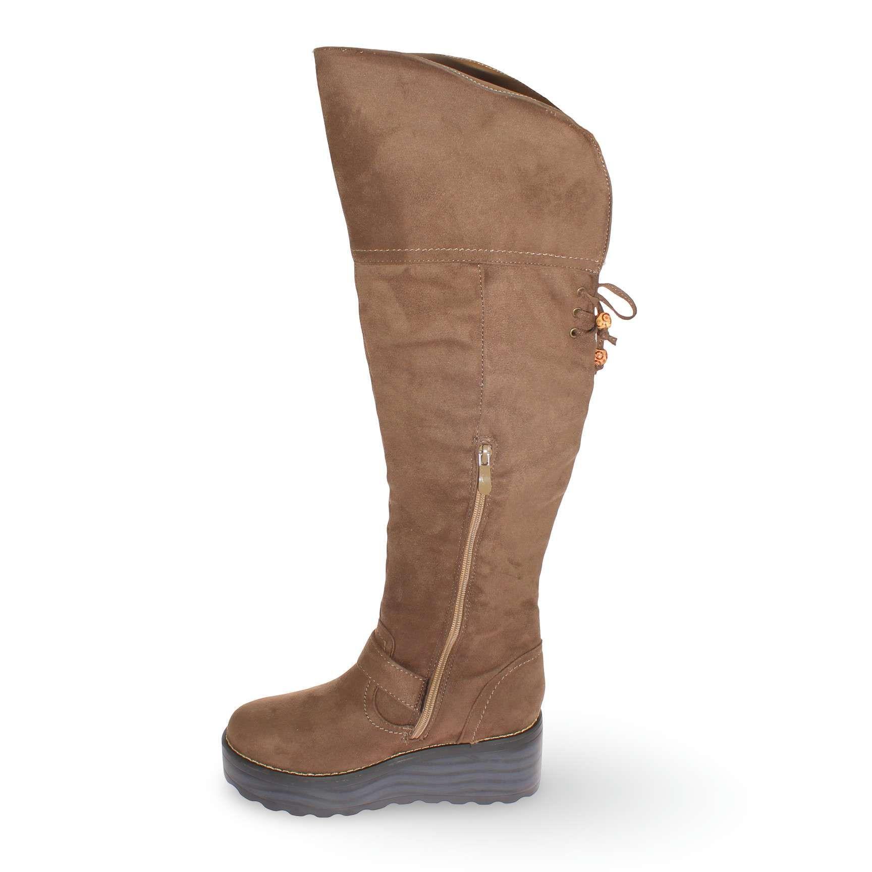 Bota Terraplen Gris Vía Franca Mujer Art: 5JO803M3TAUPE-3